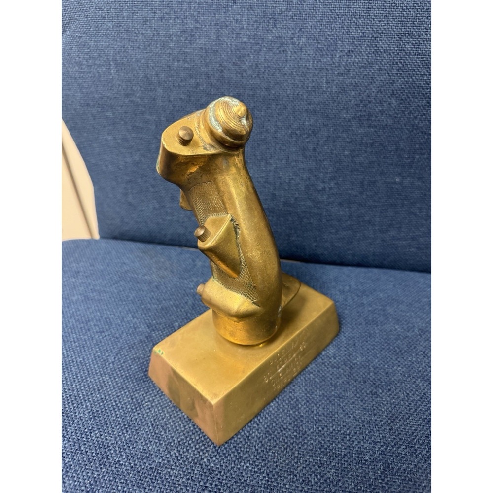 F-4 Phantom Fighter Pilot B8 Flight Control Grip Joystick Brass Display Award